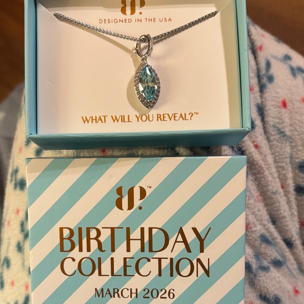 An Entire Mood: Aquamarine on Rhodium Pendant Necklace